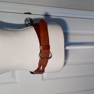 GAP Brown Leather/Canvas Braided Belt Size M